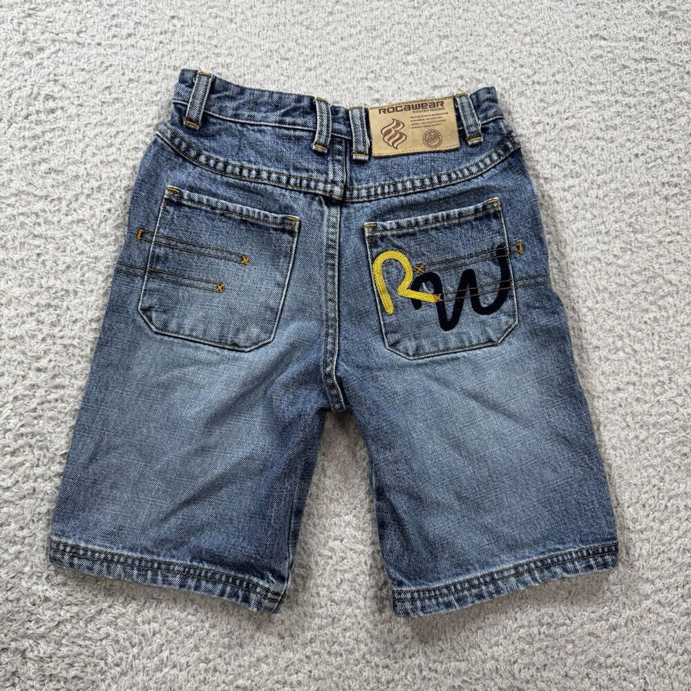 Rocawear Jean Shorts Boys Size 5 Blue Y2K Hip Hop Streetwear Denim